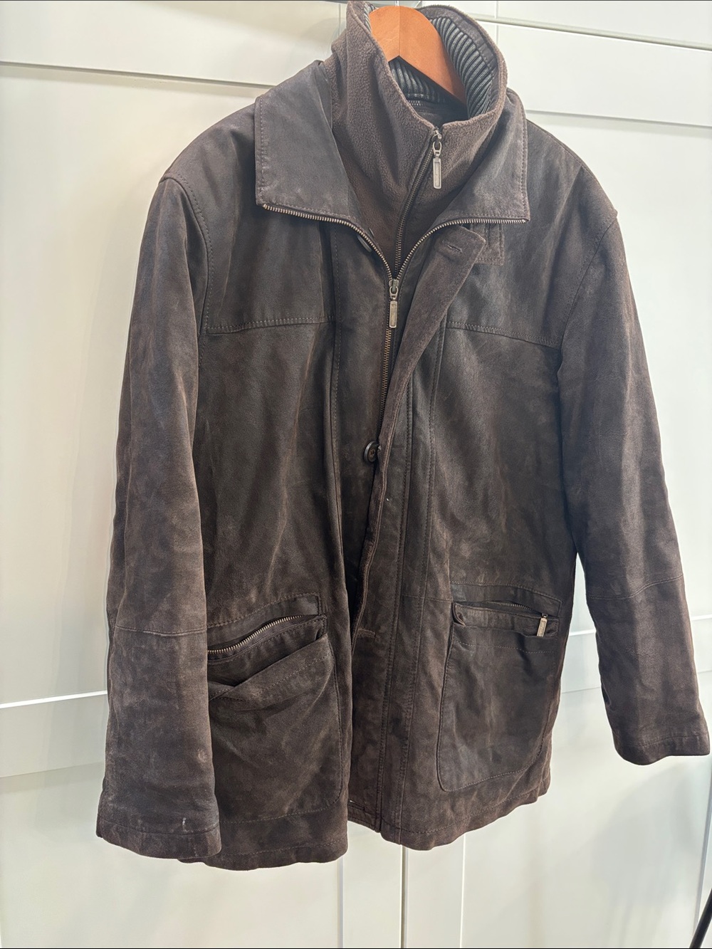 Danier Dark Brown Suede Trench Coat